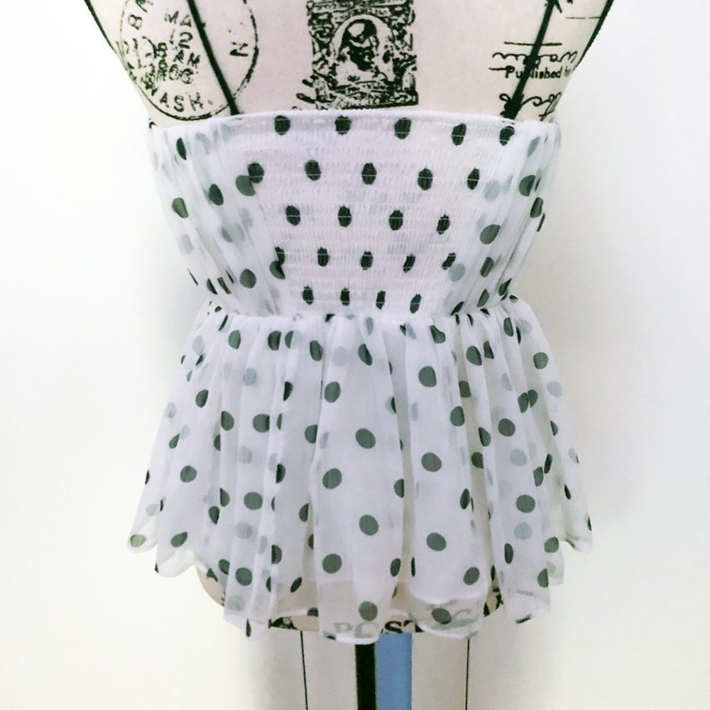Anthropologie Girls From Savoy Bright Forecast Polka Dot Tank - Picture 3 of 7